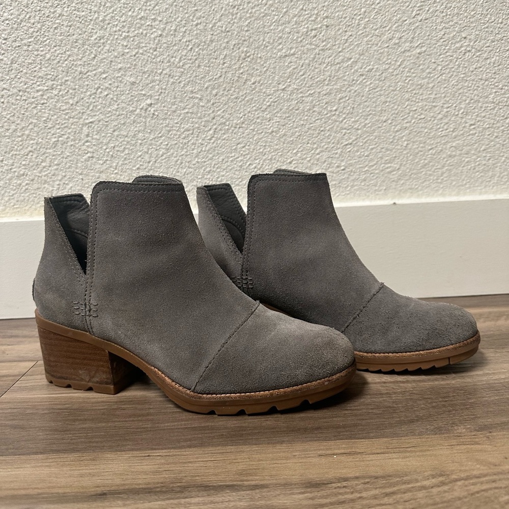 Sorel Charcoal Suede Ankle Boots